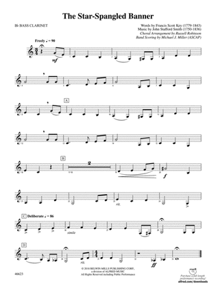 The Star-Spangled Banner: B-flat Bass Clarinet