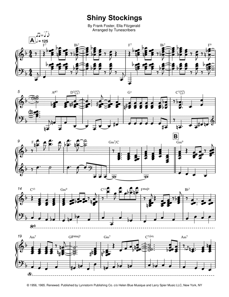 Shiny Stockings Piano Solo scores gallery preview page 1