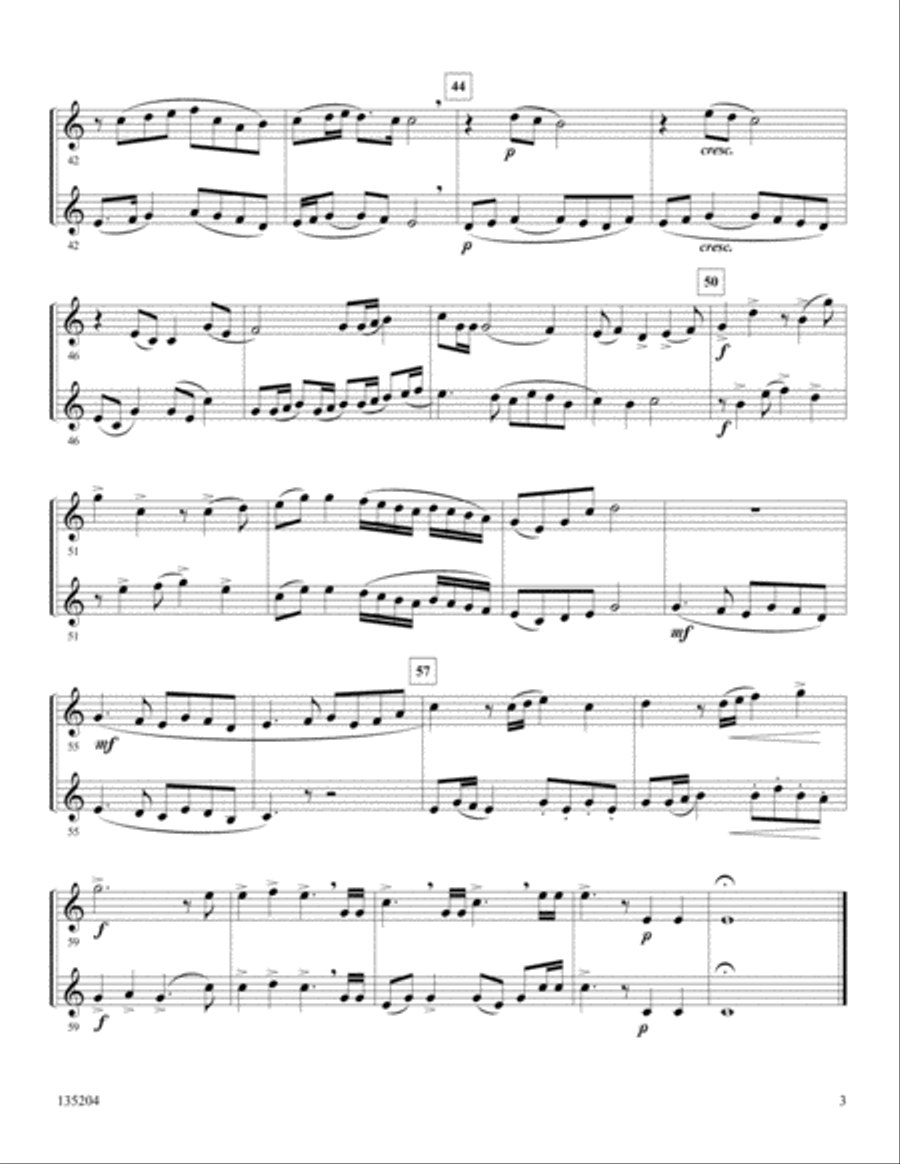 Guide Me, O Thou Great Jehovah Brass Duet scores gallery preview page 3