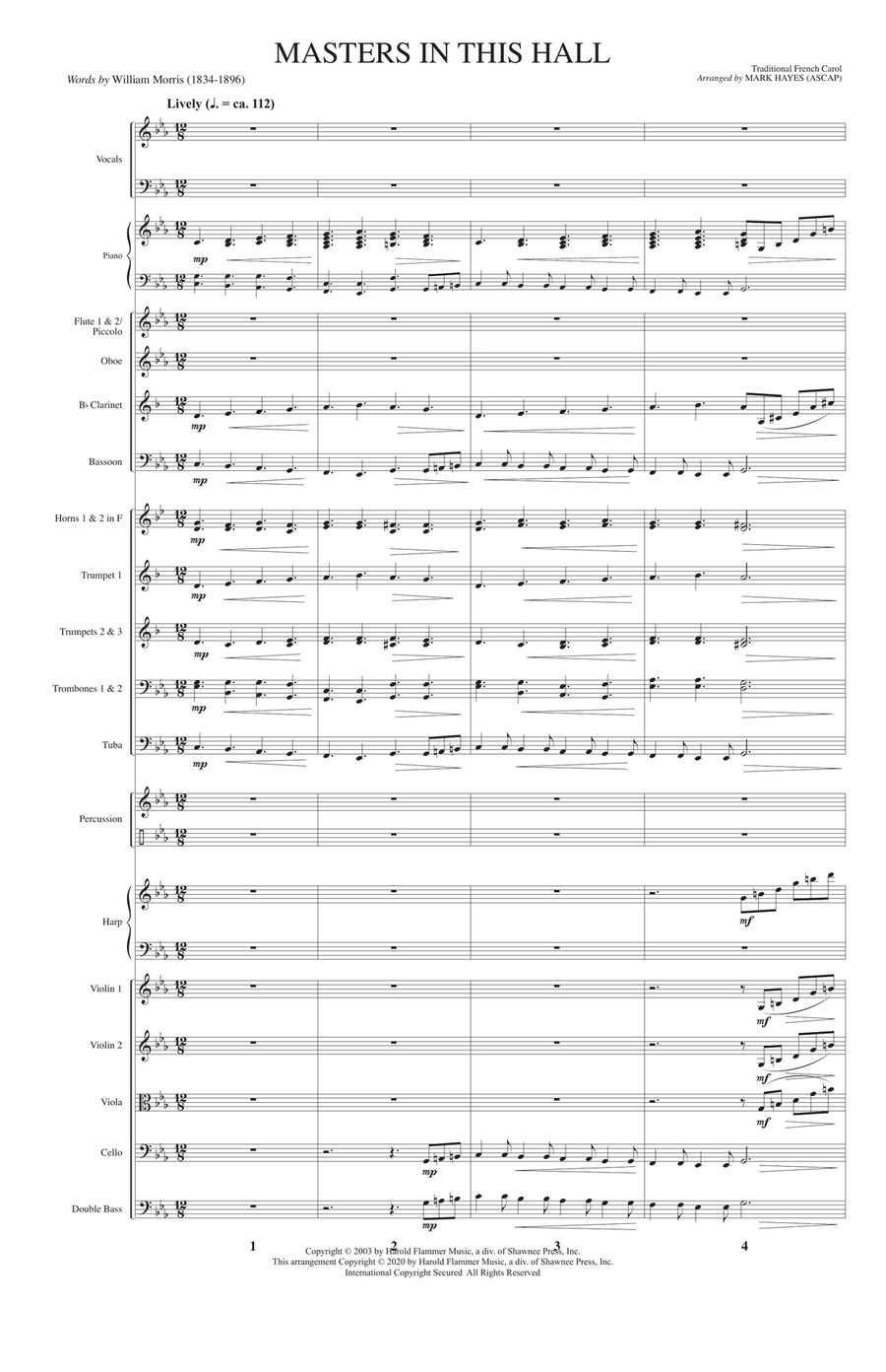 Masters in This Hall (arr. Mark Hayes) - Full Score