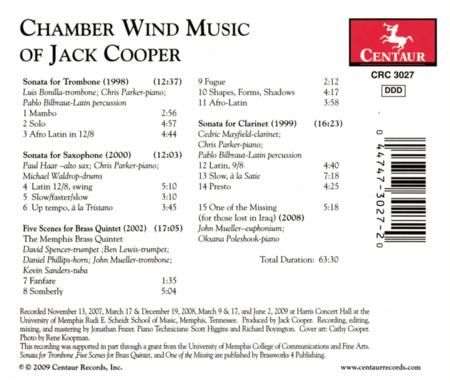 Chamber Wind Music of Jack Coo