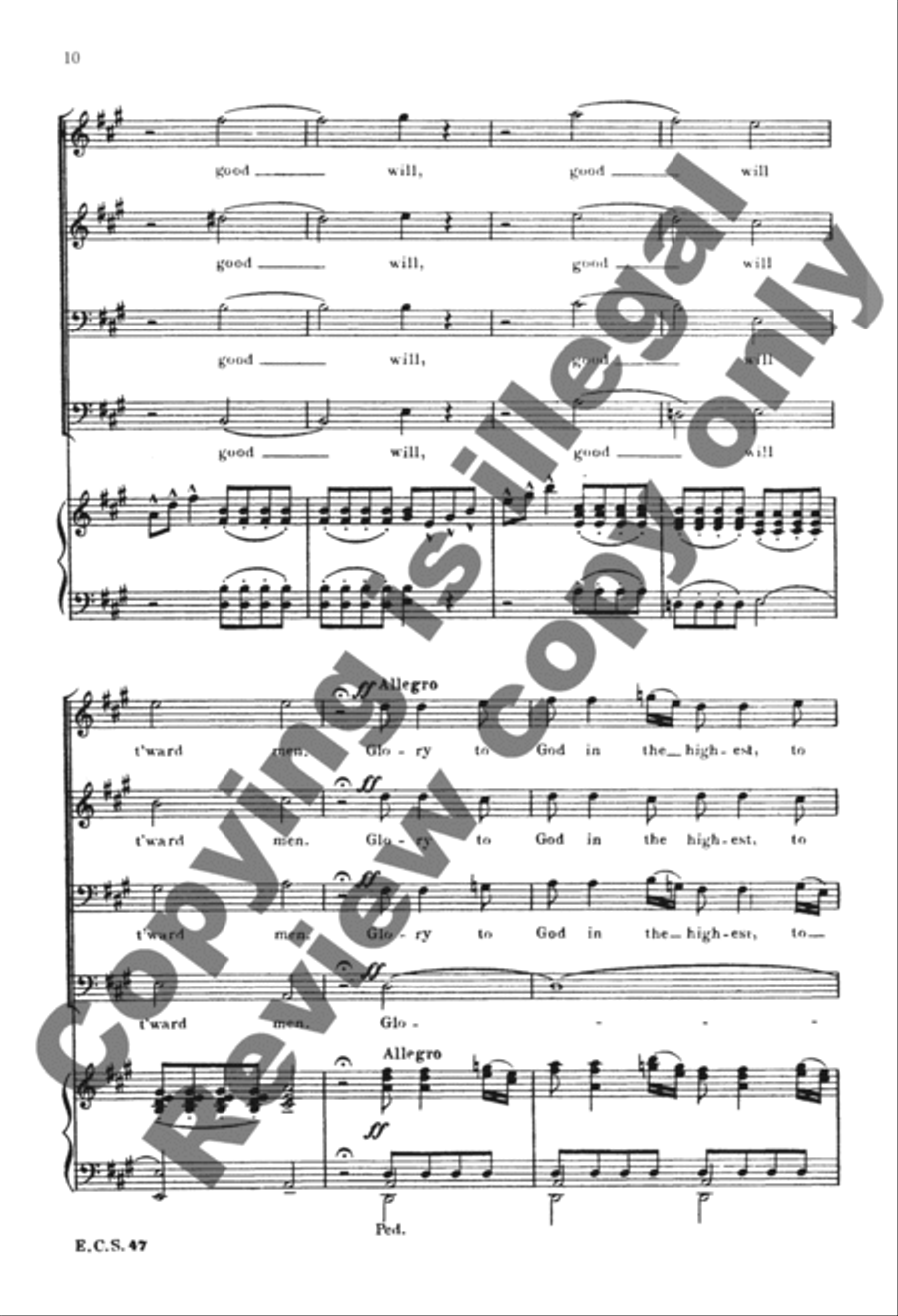 Glory to God in the Highest! TTBB scores gallery preview page 10