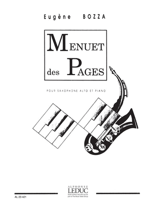 Book cover for Menuet Des Pages (saxophone-alto & Piano)