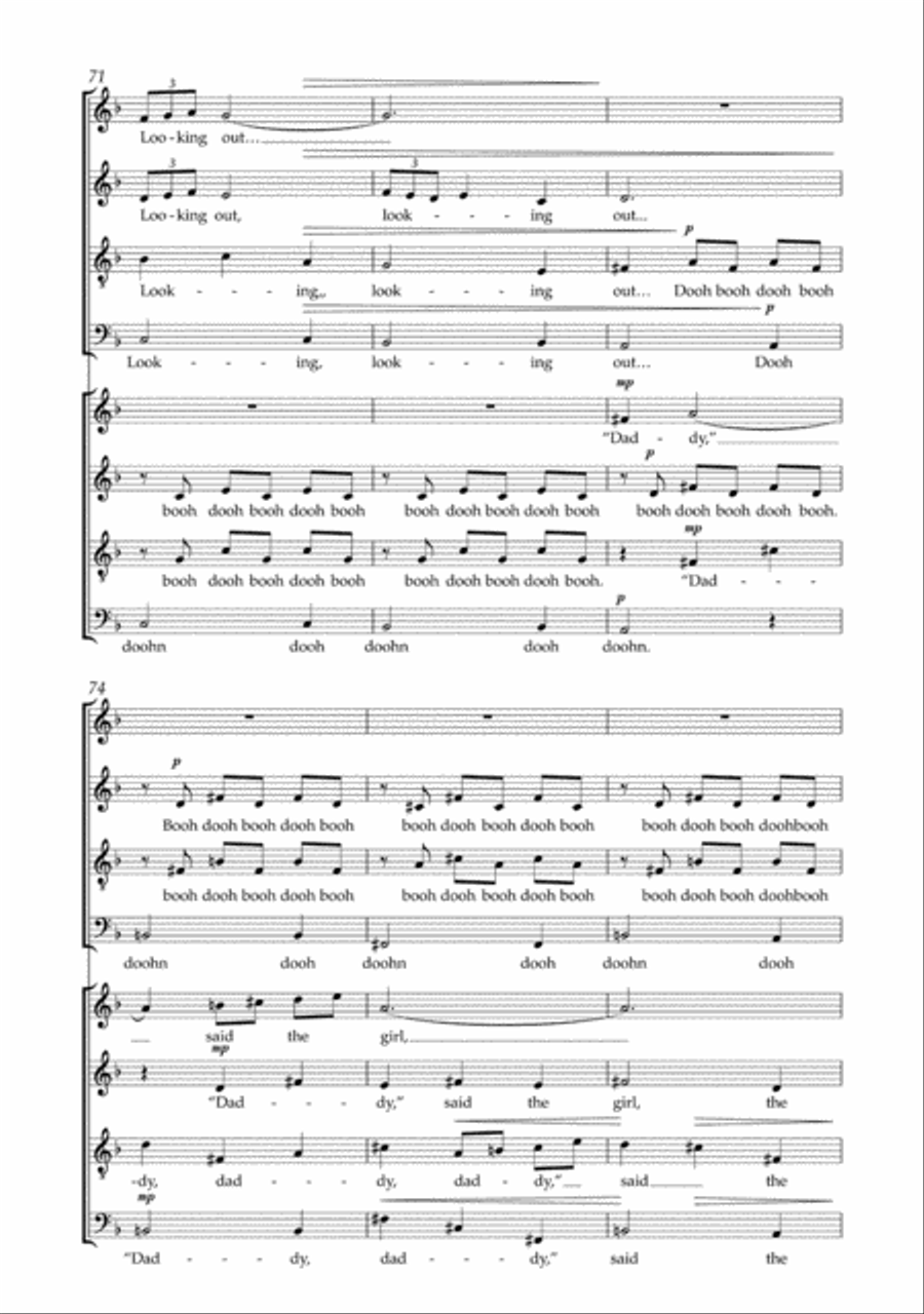 Tonight I Dance Alone 4-Part scores gallery preview page 3
