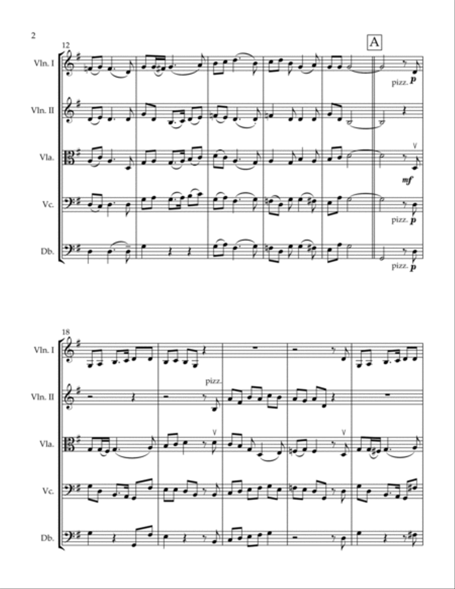 THE WEXFORD CAROL ARRANGED FOR STRING ORCHESTRA String Orchestra scores gallery preview page 2