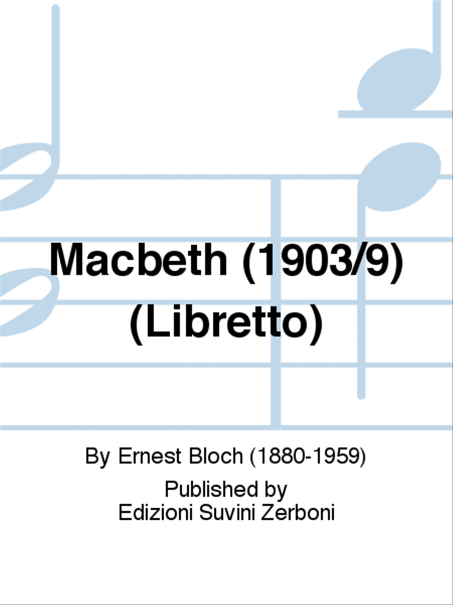 Macbeth (1903/9) (Libretto) Libretti scores gallery preview page 1
