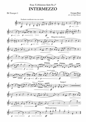 Intermezzo from "L'Arlesienne Suite No. 2" for Brass Quartet