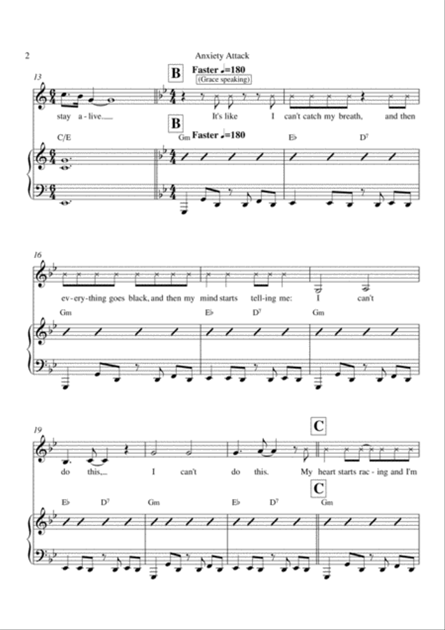 Anxiety Attack Anxiety Attack Alto Voice scores gallery preview page 2