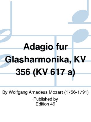 Book cover for Adagio fur Glasharmonika, KV 356 (KV 617 a)