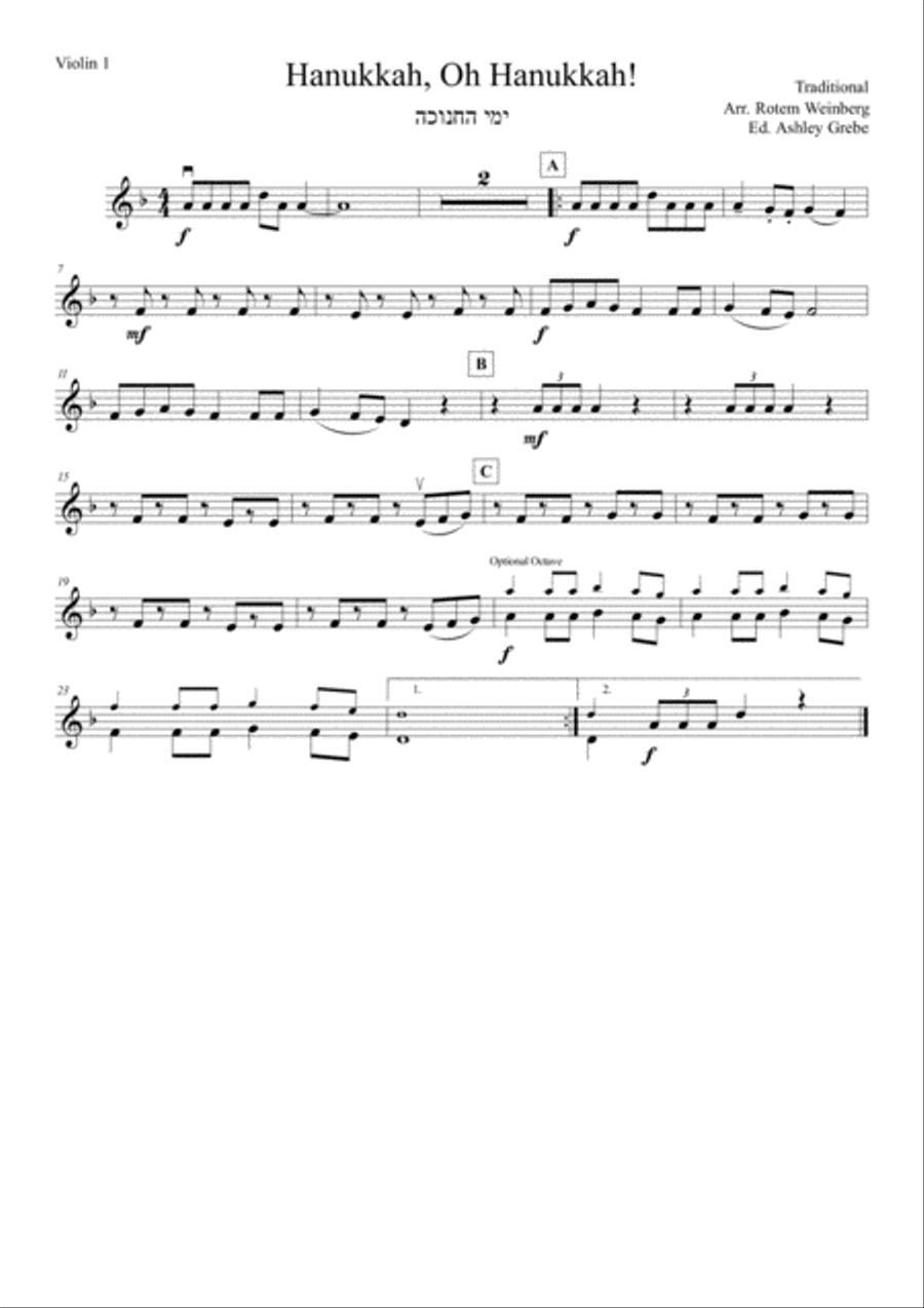 Hanukkah Oh Hanukkah - Strings String Orchestra scores gallery preview page 4