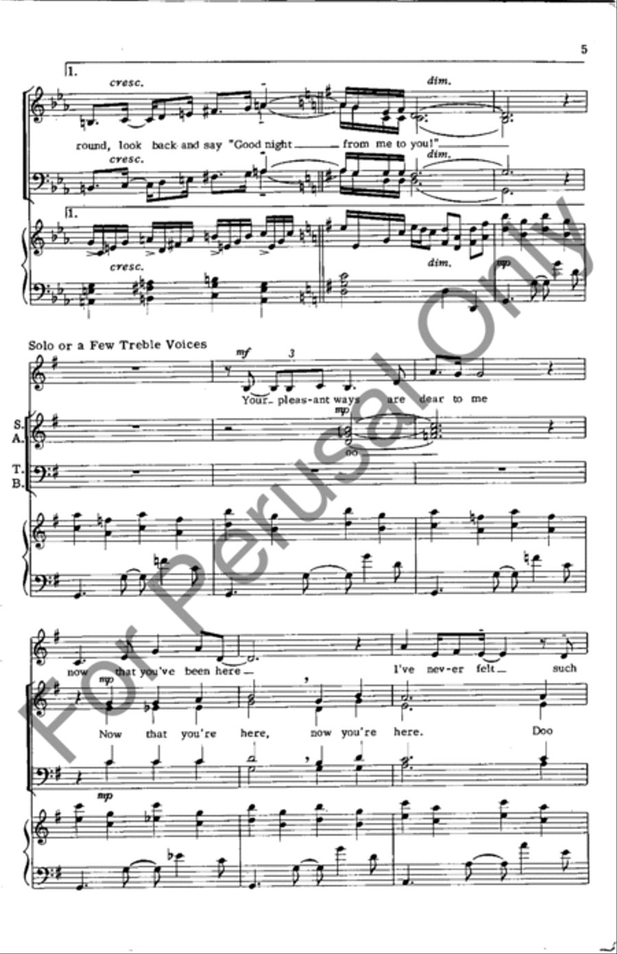 Good Night Good Night 4-Part scores gallery preview page 5