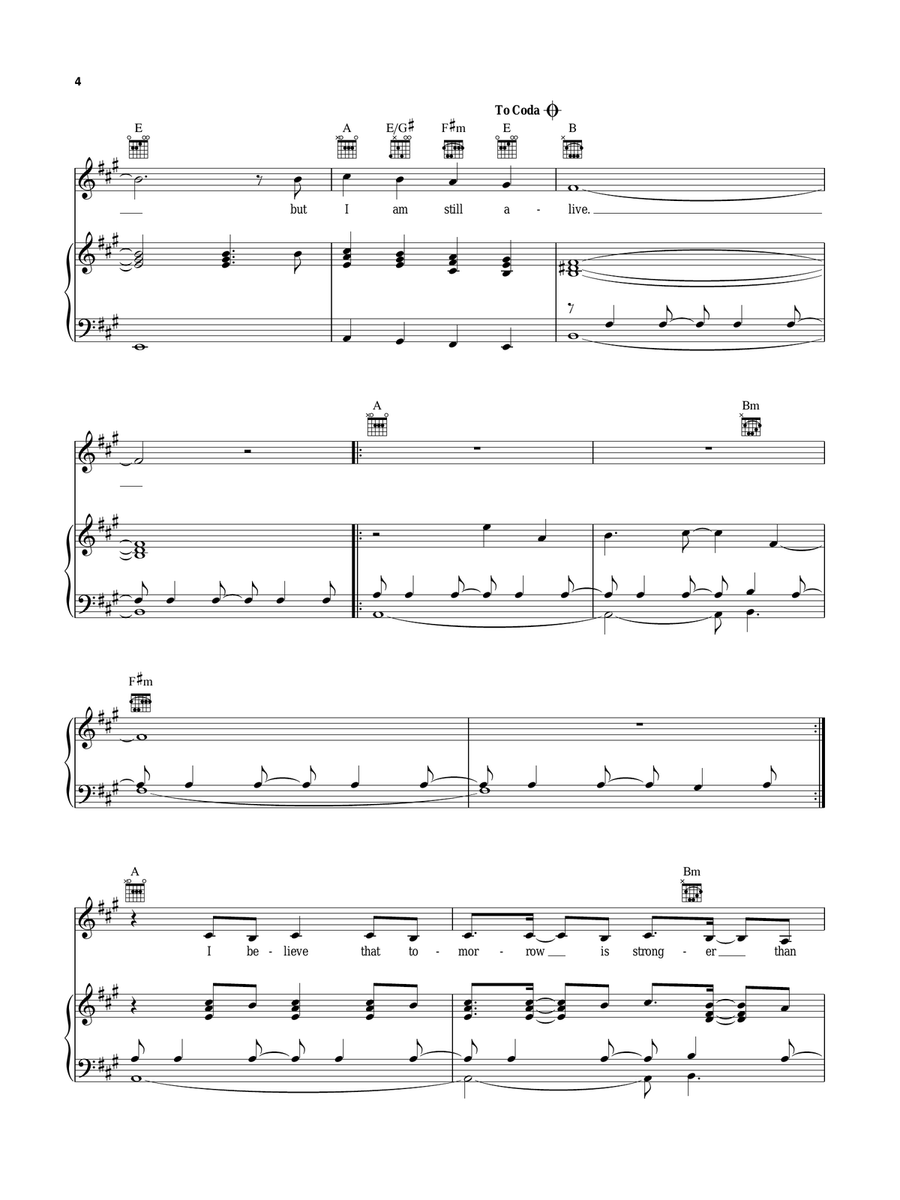 I Believe Piano, Vocal, Guitar scores gallery preview page 4