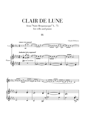 Clair de Lune for Viola and Piano (from Suite Bergamasque)