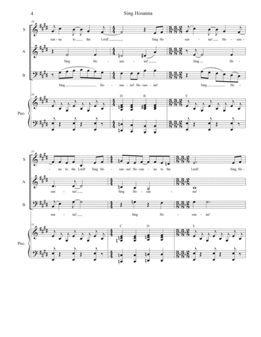 Sing Hosanna (Vocal Trio - (SAB) image number null