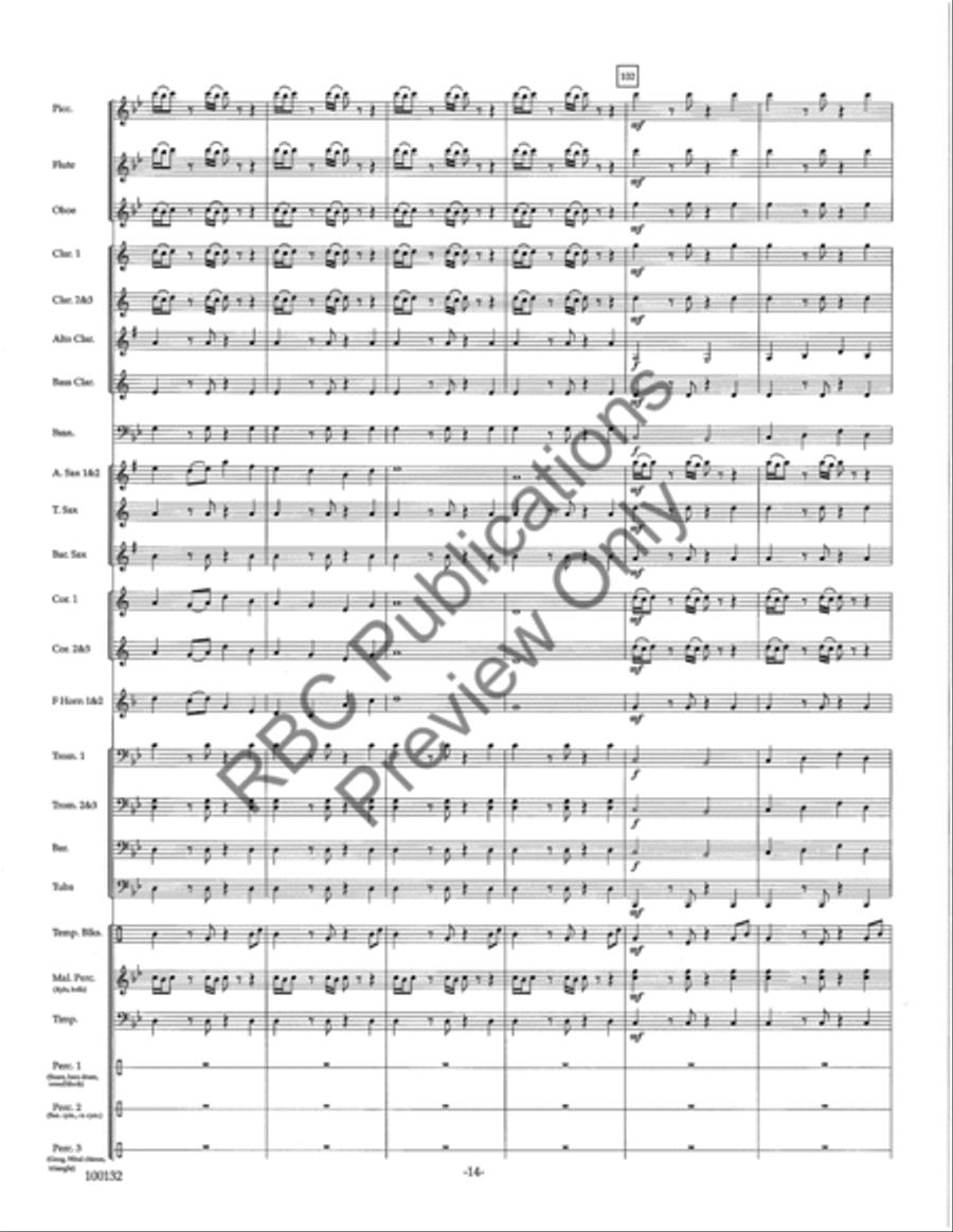 Dance Of Fire Concert Band scores gallery preview page 17