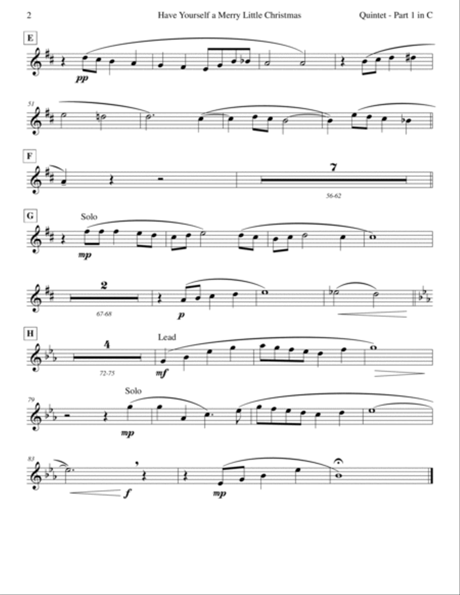 Have Yourself A Merry Little Christmas from MEET ME IN ST. LOUIS Brass Quintet scores gallery preview page 6