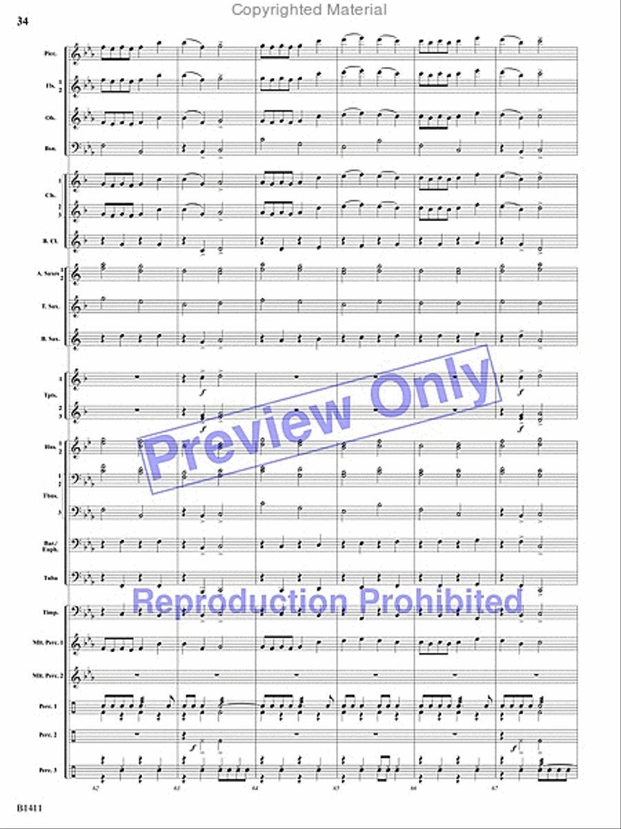 Pirates! Pirates! Concert Band scores gallery preview page 74