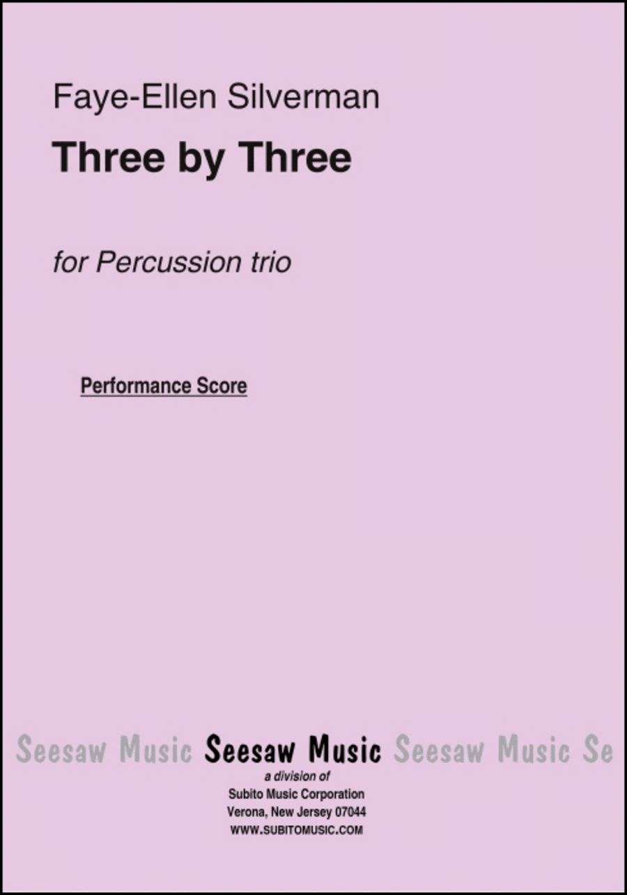 Three by Three Three by Three Percussion Ensemble scores gallery preview page 1