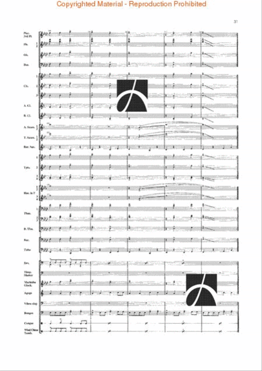 Jungle Fantasy Jungle Fantasy Concert Band scores gallery preview page 28