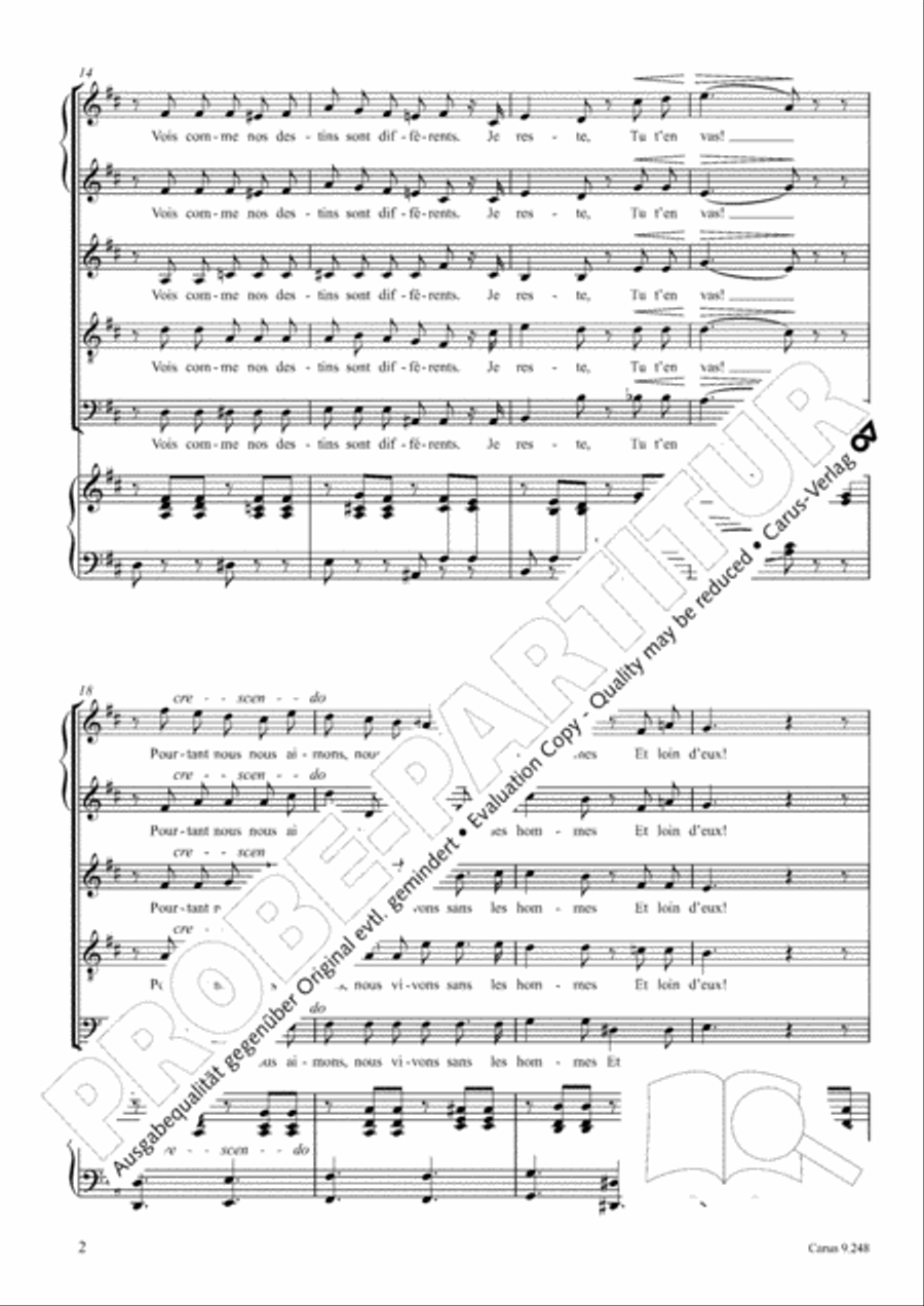 Le papillon et la fleur SSATB scores gallery preview page 3