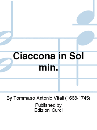 Ciaccona in Sol min.