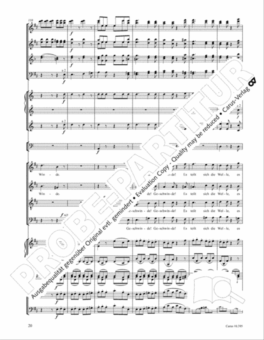 Calm Sea and Prosperous Voyage 4-Part scores gallery preview page 21