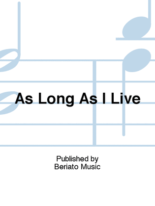 Book cover for As Long As I Live