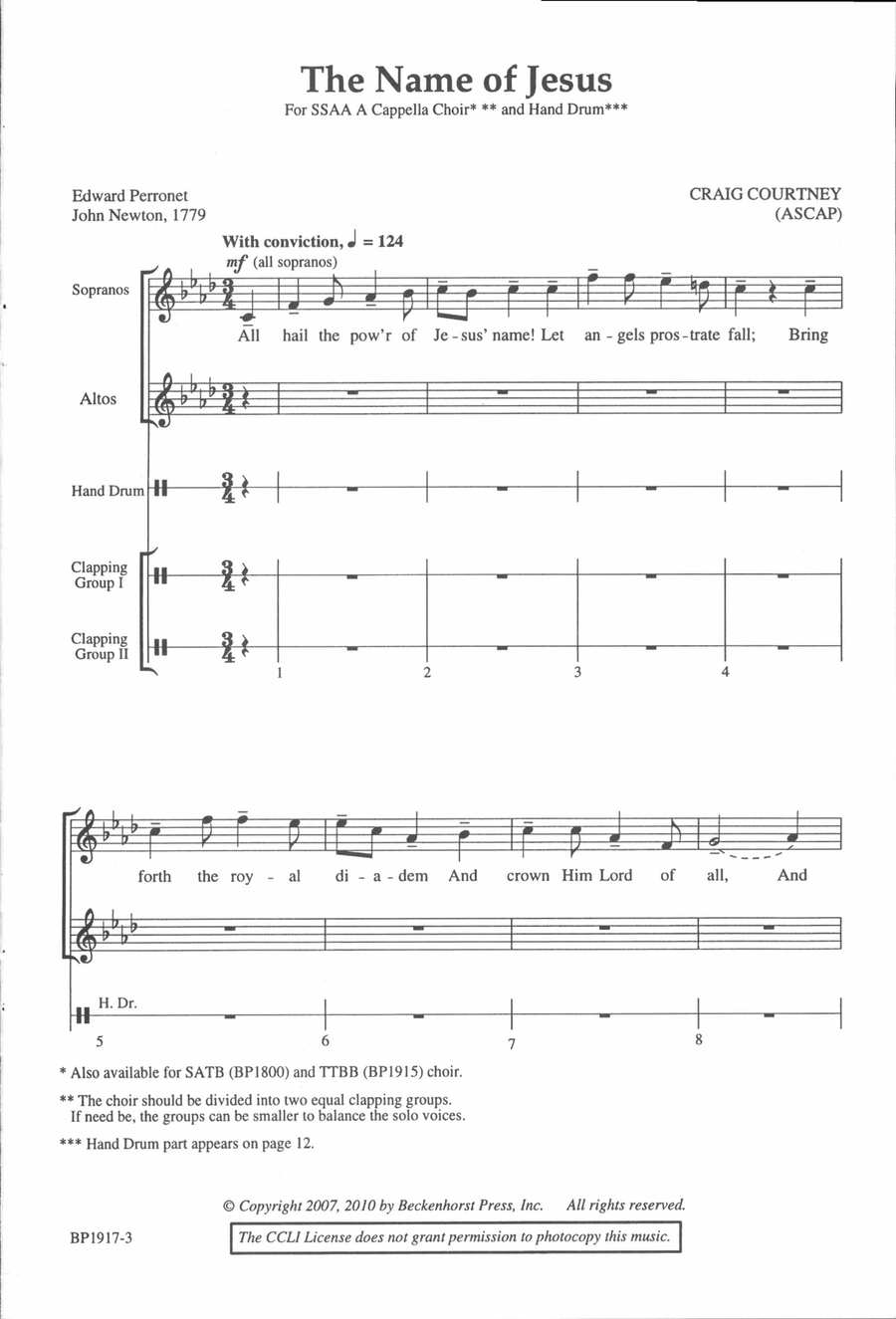 The Name of Jesus - SSAA The Name of Jesus - SSAA SSAA scores gallery preview page 2