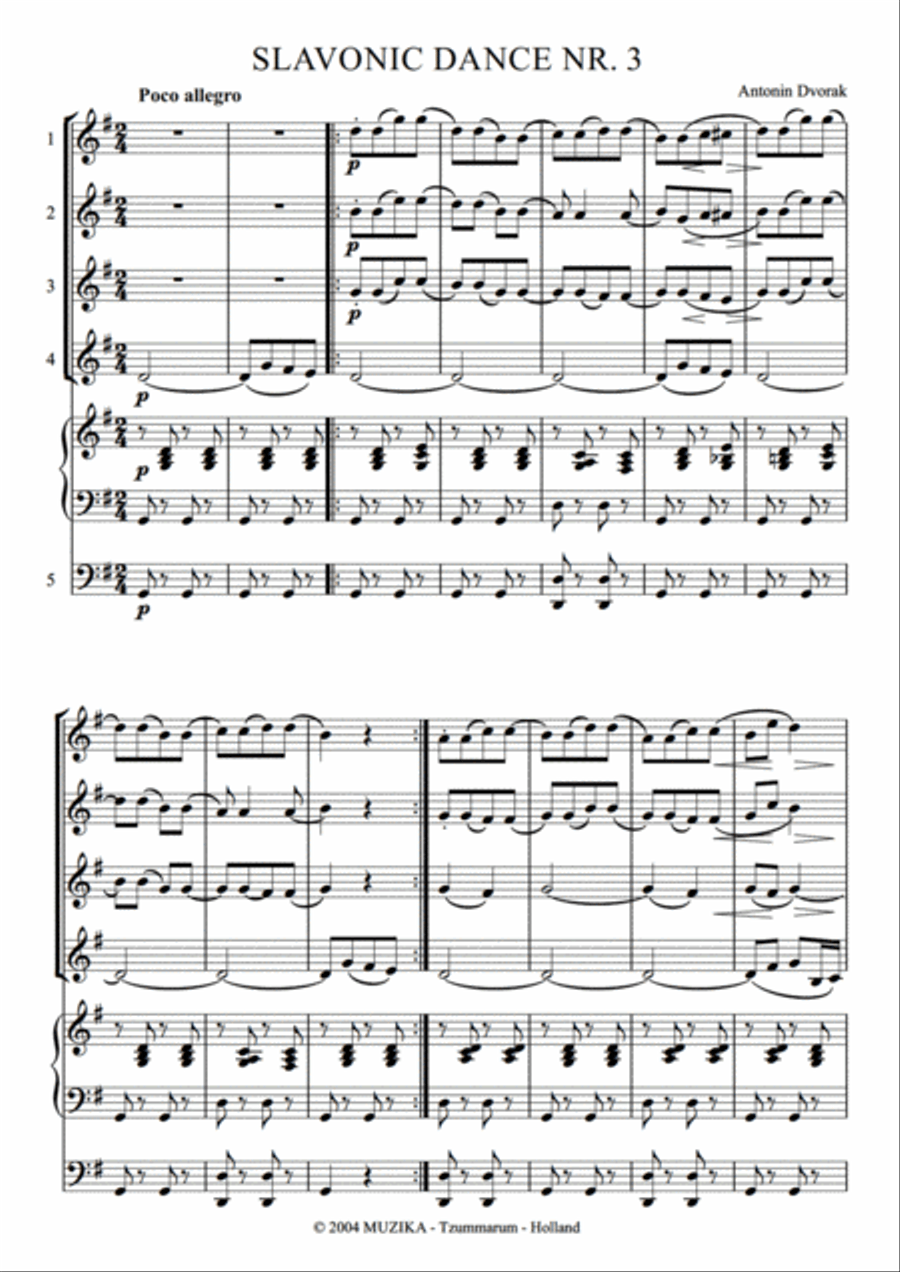 Slavonic Dance No. 3 Set of Parts scores gallery preview page 3