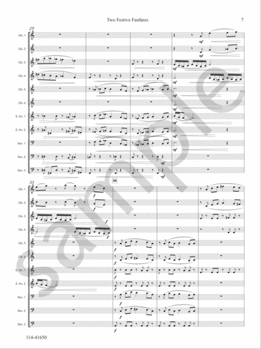 Two Festive Fanfares Chamber Music scores gallery preview page 8