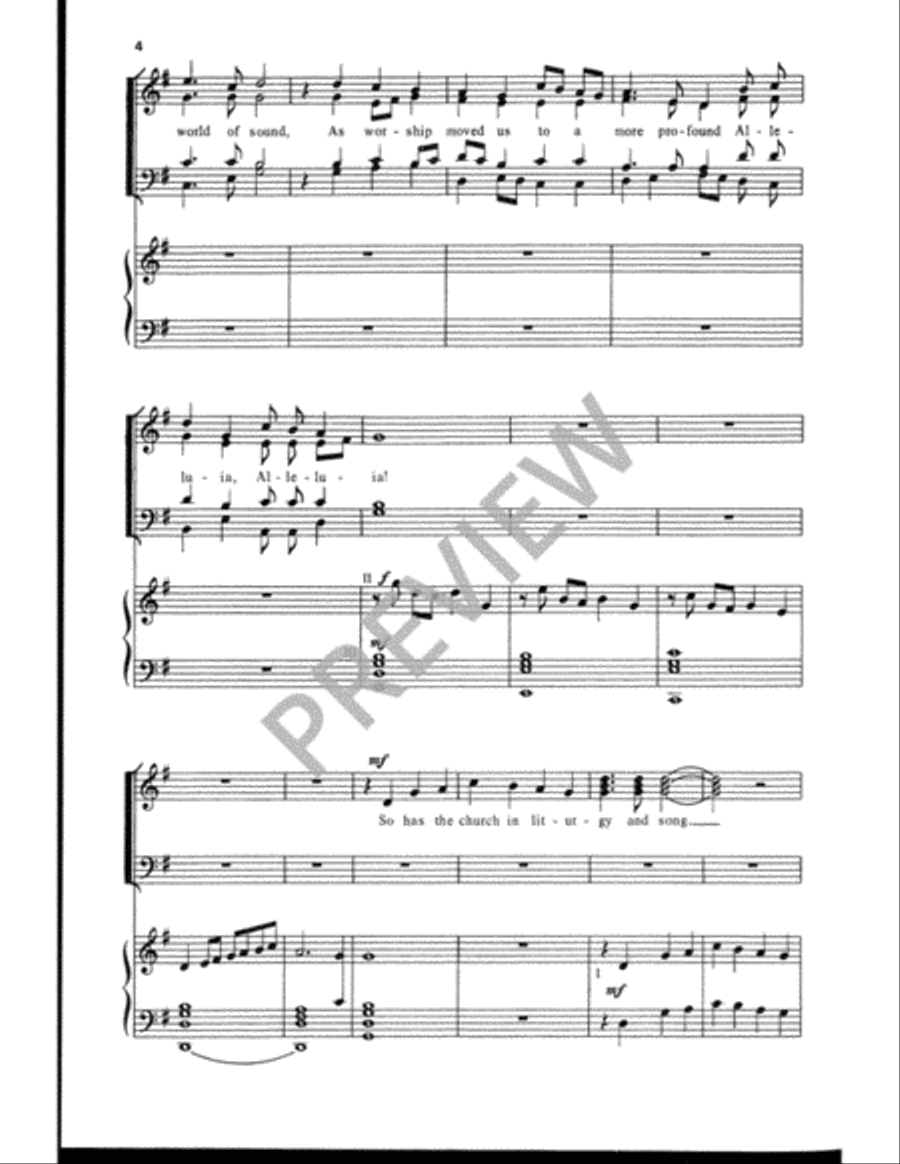 When, in Our Music, God Is Glorified 4-Part scores gallery preview page 5