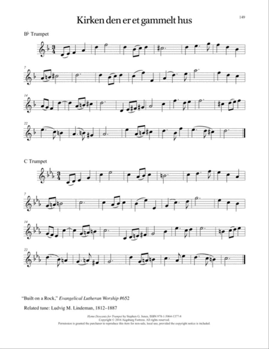 Hymn Descants for Trumpet C Trumpet scores gallery preview page 150