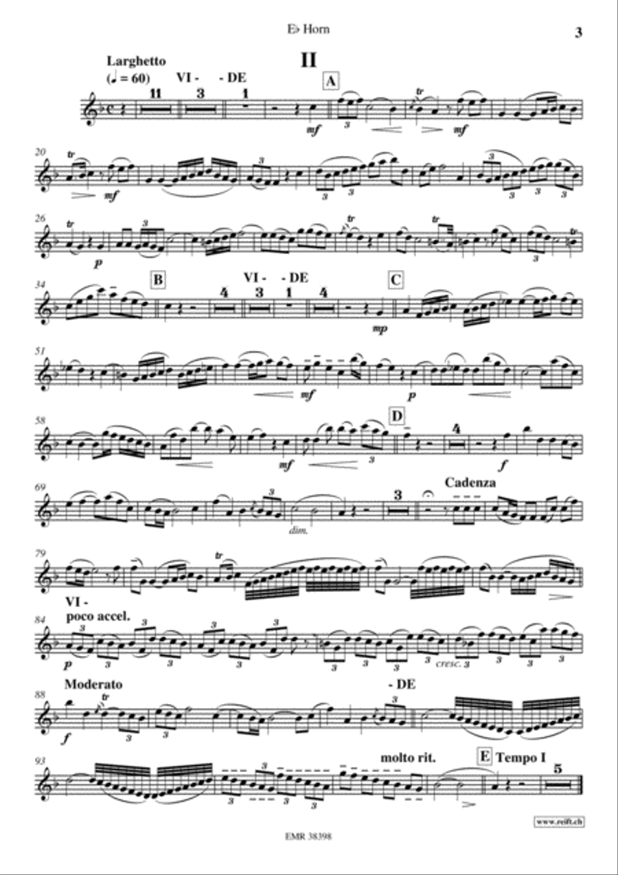 Concerto in Ab Major Horn scores gallery preview page 4