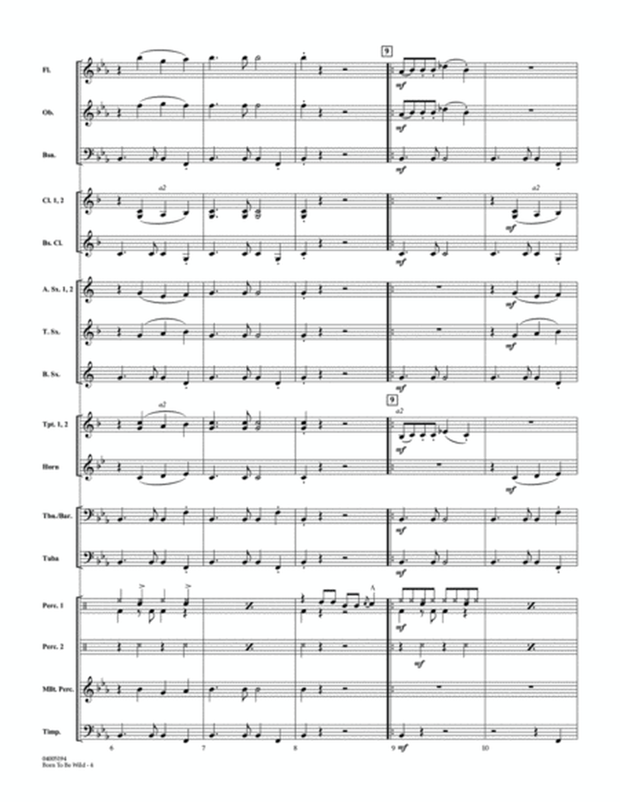 Born to Be Wild - Conductor Score (Full Score)