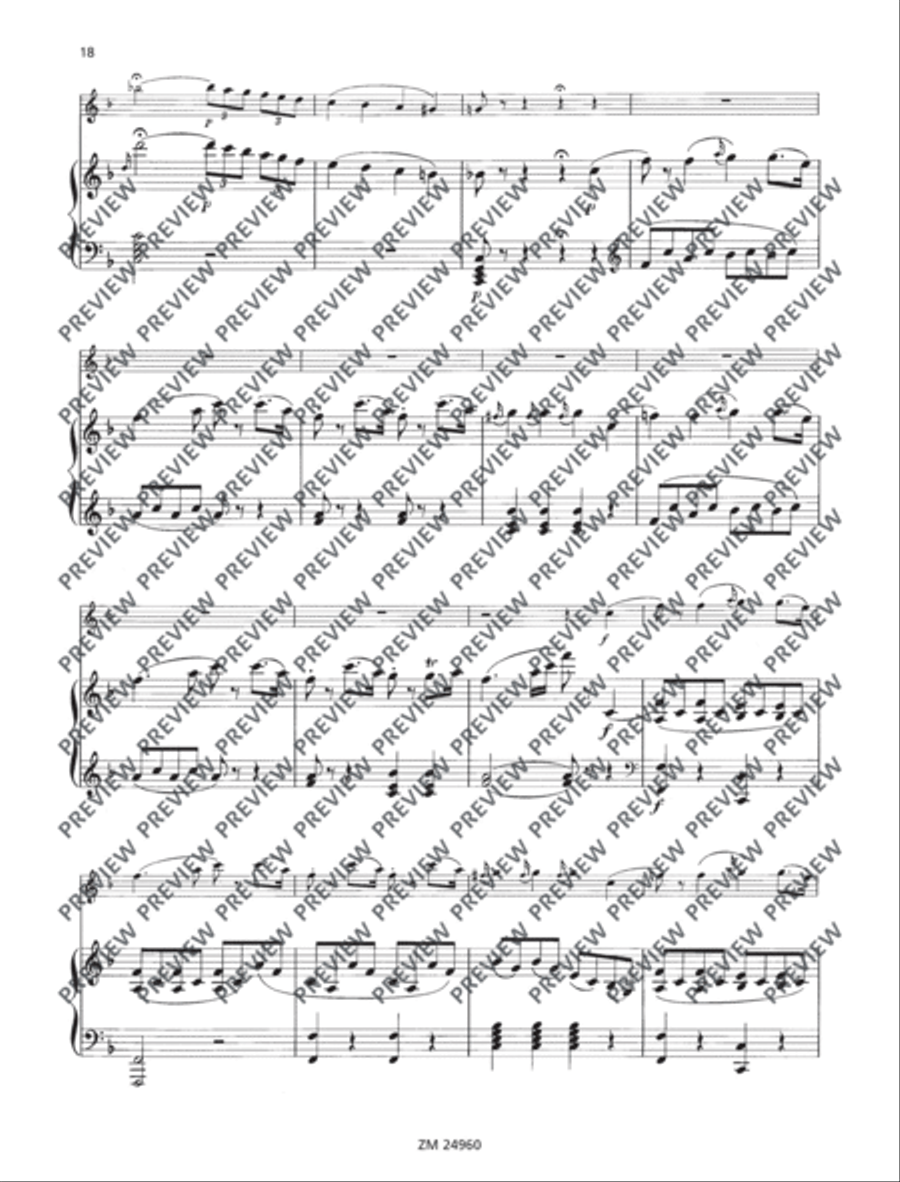 Sonata F major KV 376 (374d) Flute Solo scores gallery preview page 19
