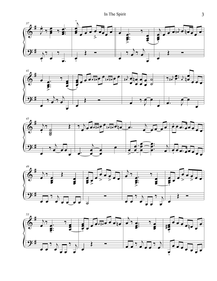 We Are One In The Spirit (They'll Know We Are Christians By Our Love) Piano Solo scores gallery preview page 3