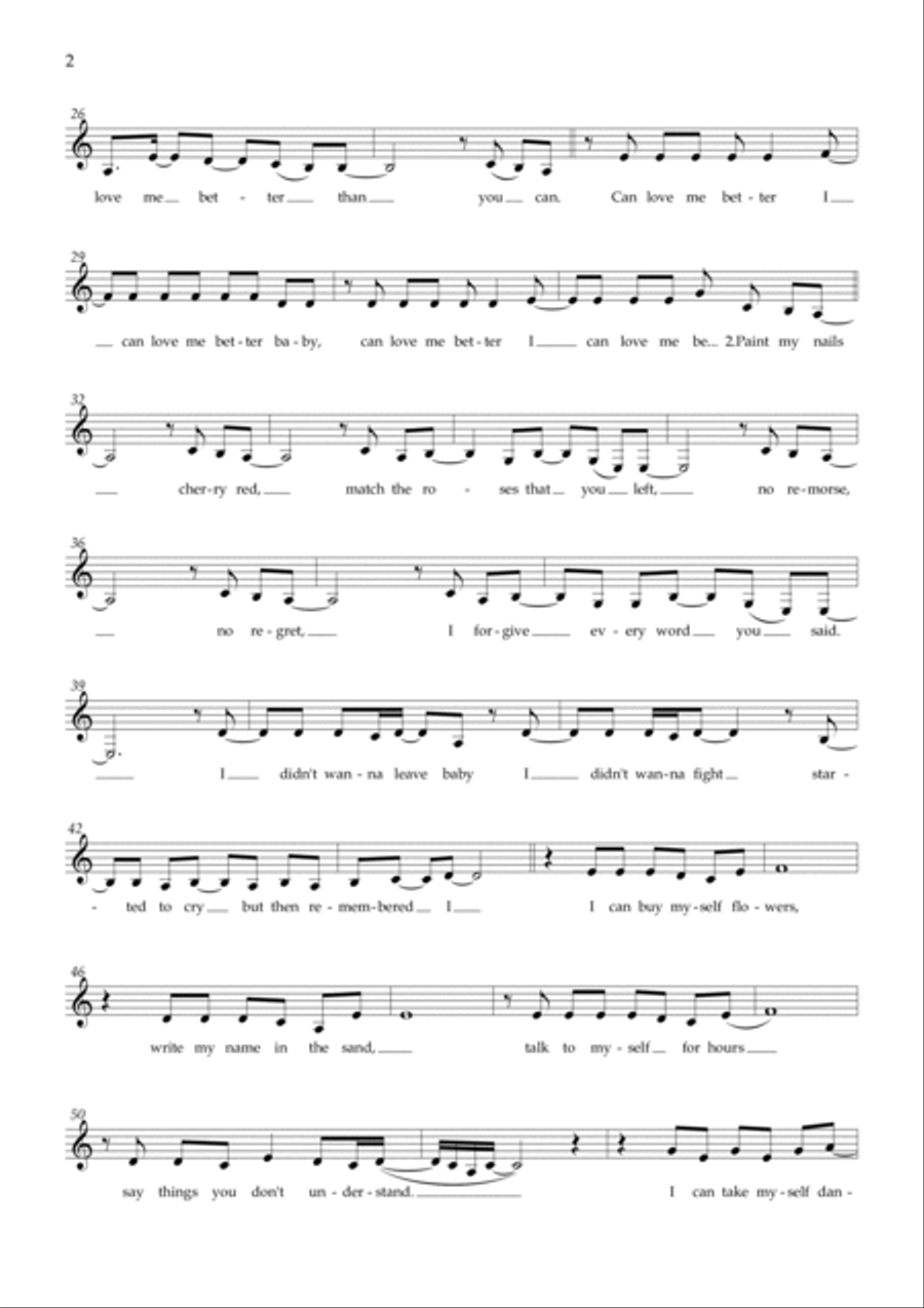 Flowers Easy Piano scores gallery preview page 2