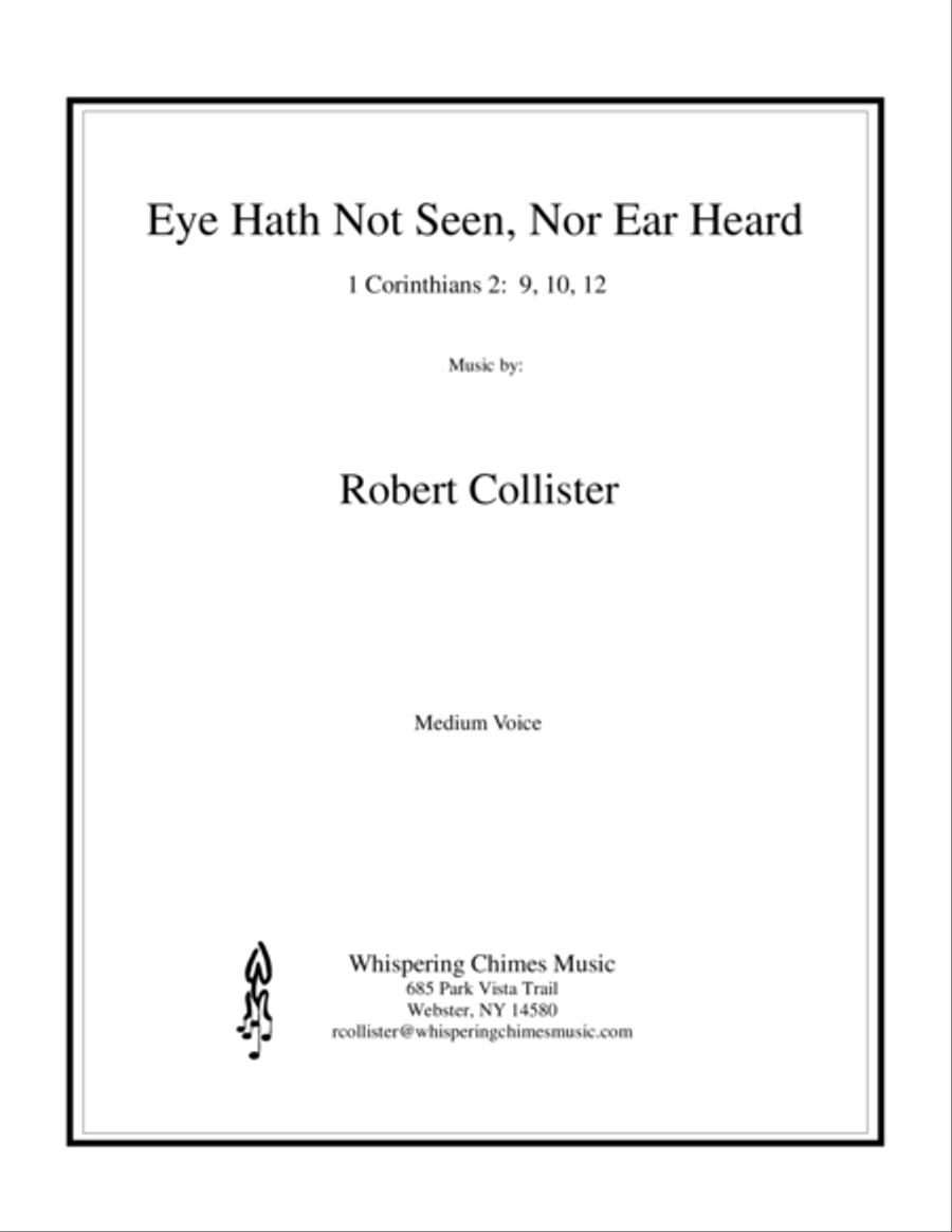 Eye Hath Not Seen, Nor Ear Heard (medium voice) Medium Voice scores gallery preview page 1