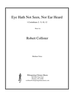 Eye Hath Not Seen, Nor Ear Heard (medium voice)