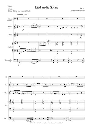 ATON part 5-Lied an die Sonne - bass voice, harp, flute, oboe, cello