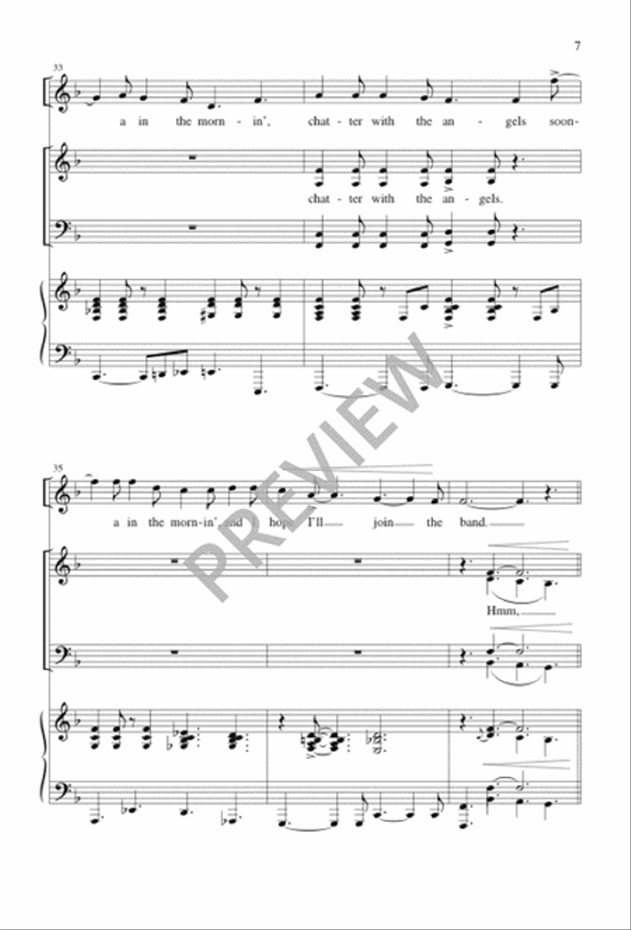Ride Up in the Chariot 4-Part scores gallery preview page 7