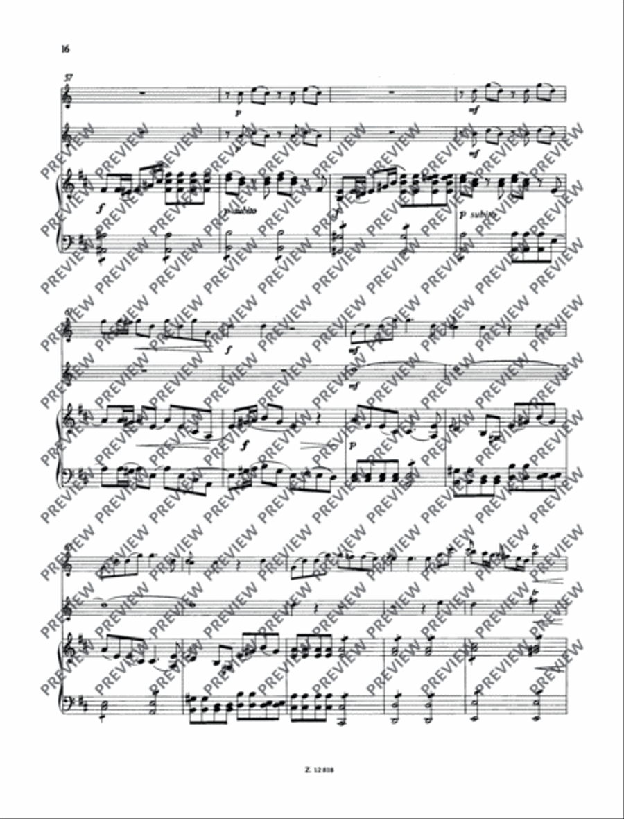 Concertino D major Piano scores gallery preview page 17