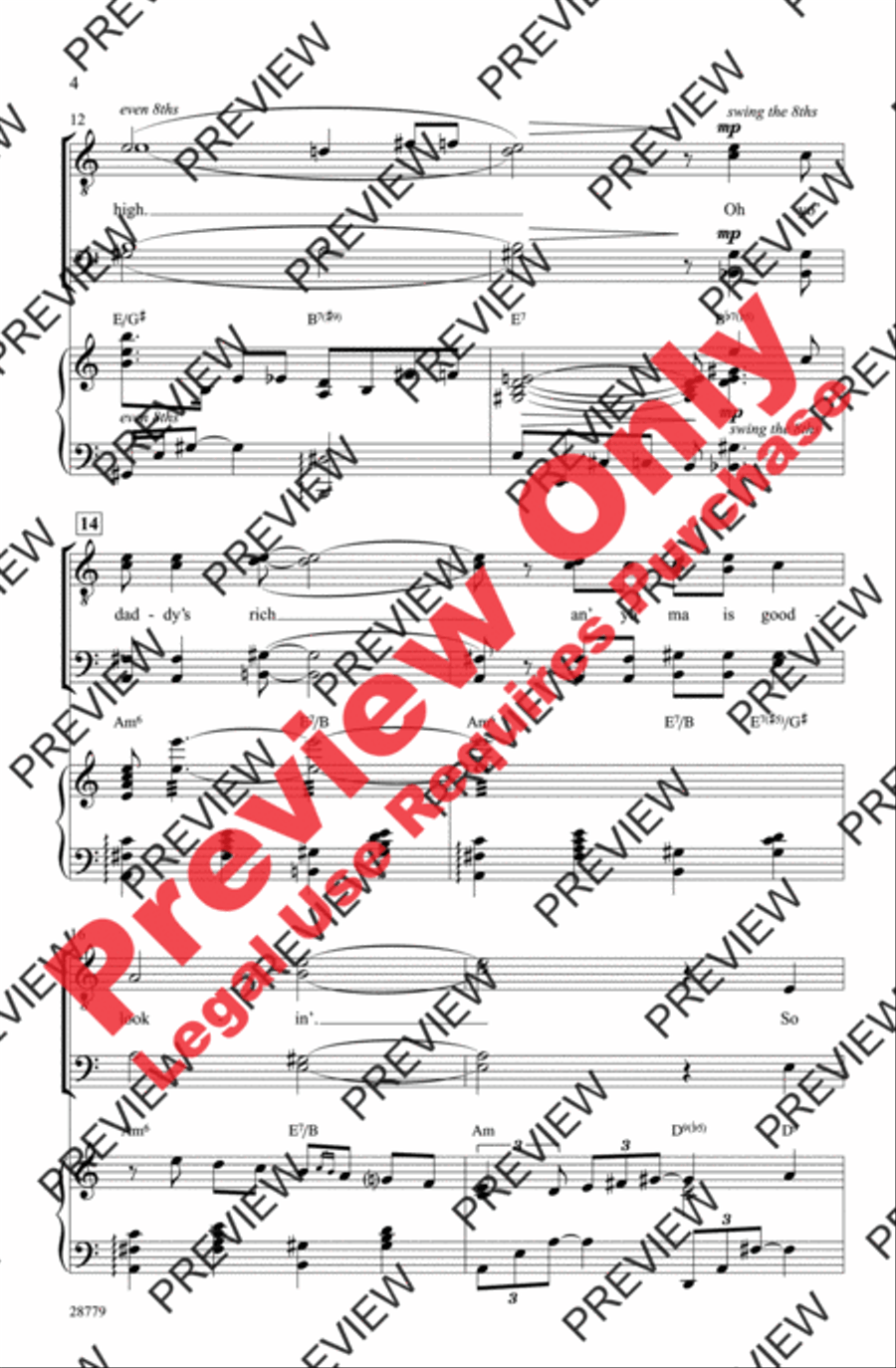 Summertime Summertime Men's Choir scores gallery preview page 4