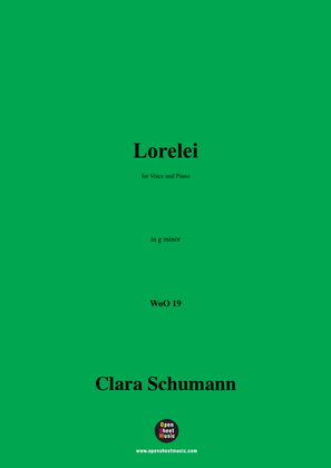 Book cover for Clara Schumann-Lorelei,WoO 19,in g minor