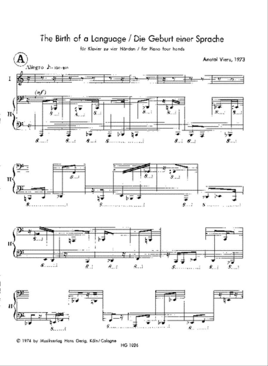 The Birth of a Language Piano Duet scores gallery preview page 2