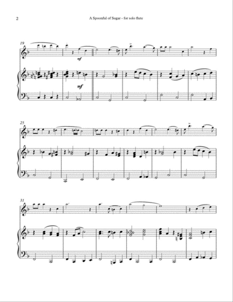 A Spoonful Of Sugar Flute Solo scores gallery preview page 3
