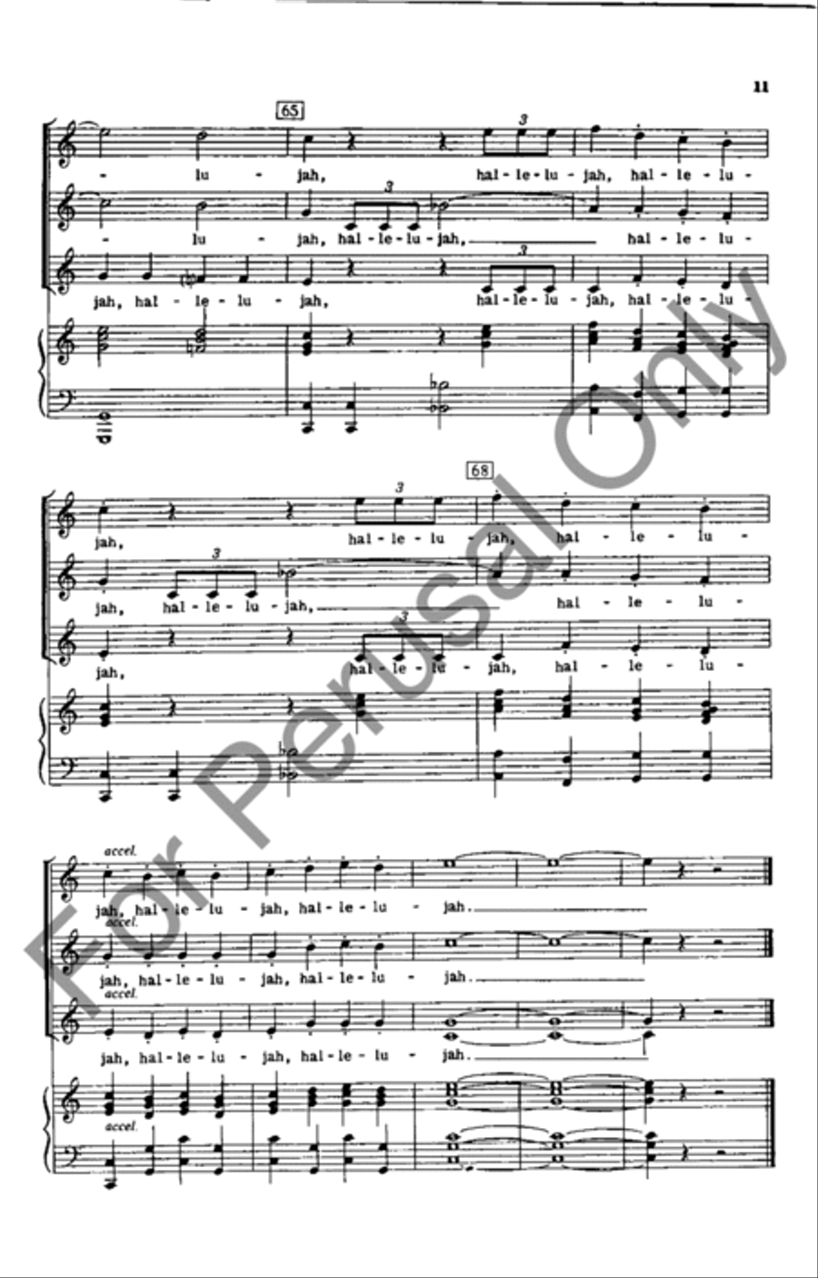 Hallelujah, Praise Ye The Lord SSA scores gallery preview page 10