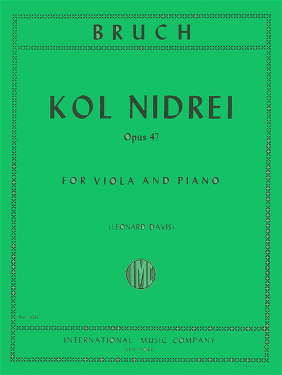 Kol Nidrei, Op. 47 Piano Accompaniment scores gallery preview page 1