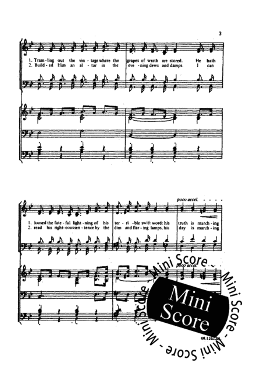 Battle Hymn of the Republic Fanfare Band scores gallery preview page 5