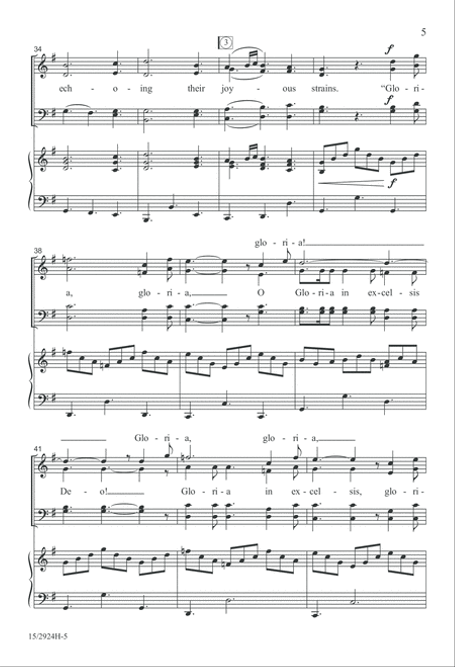 Angels Sing Gloria 4-Part scores gallery preview page 5